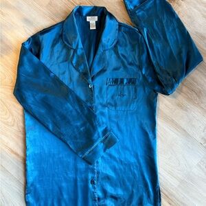 La SENZA Blue Satin pajama sleep set